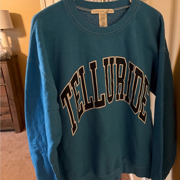 Altar'd State Blue Graphic Sweatshirt - Picture 2 of 4